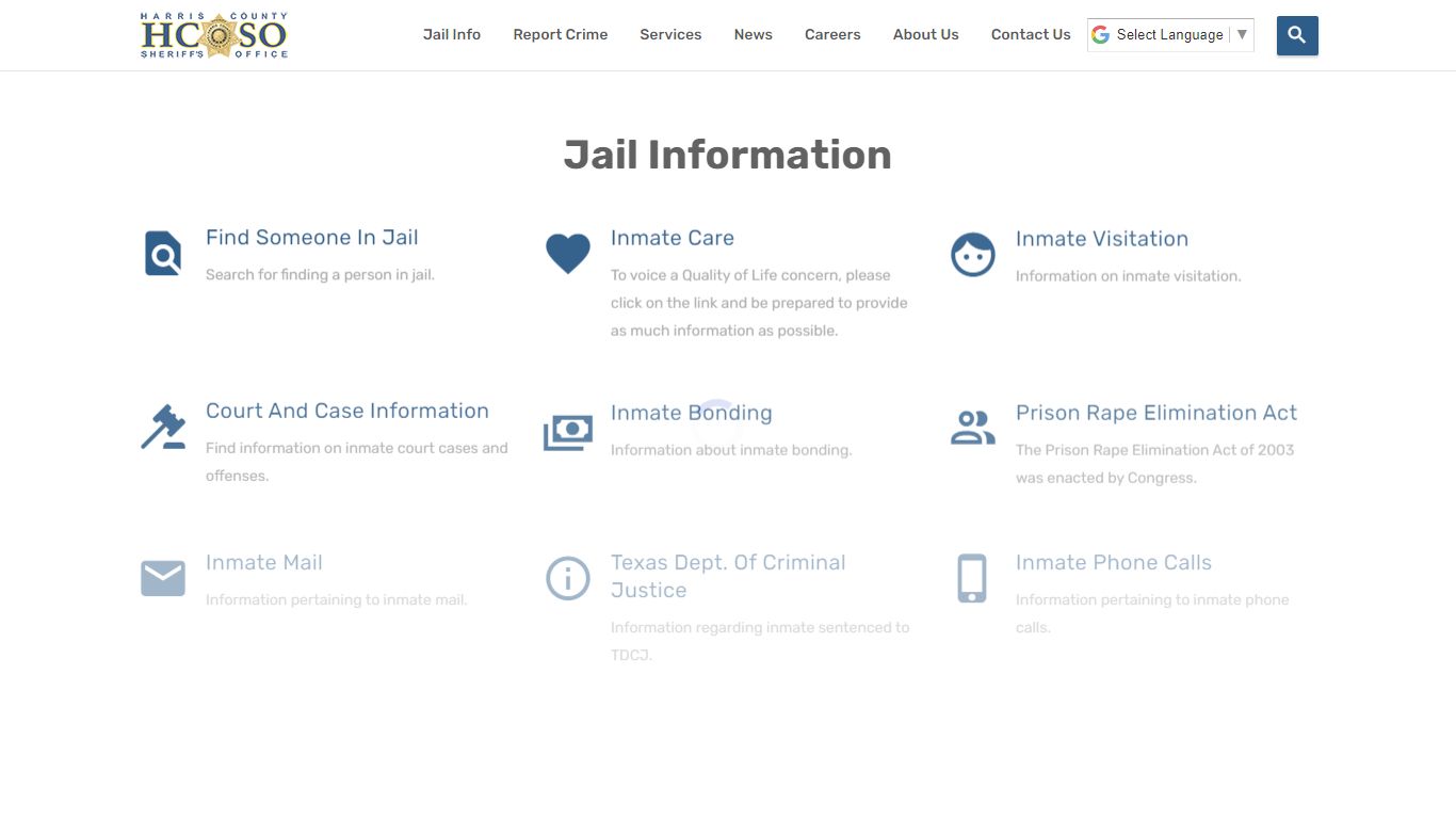 Jail Information—Harris County Texas Sheriff's Office